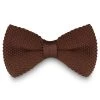 Chocolate Knitted Pre-Tied Bow Tie