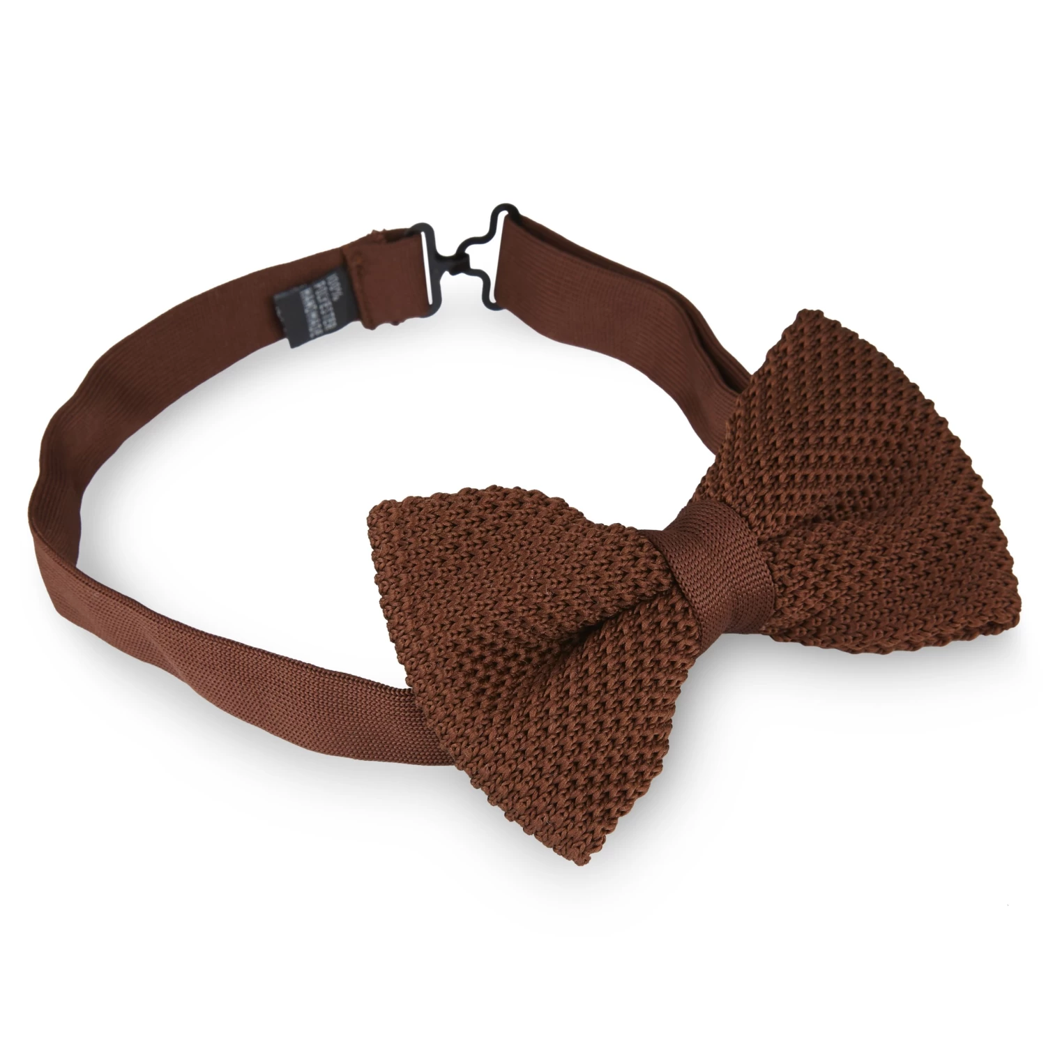 Chocolate Knitted Pre-Tied Bow Tie - Image 2