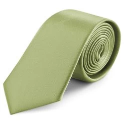 8 Cm Light Green Satin Tie