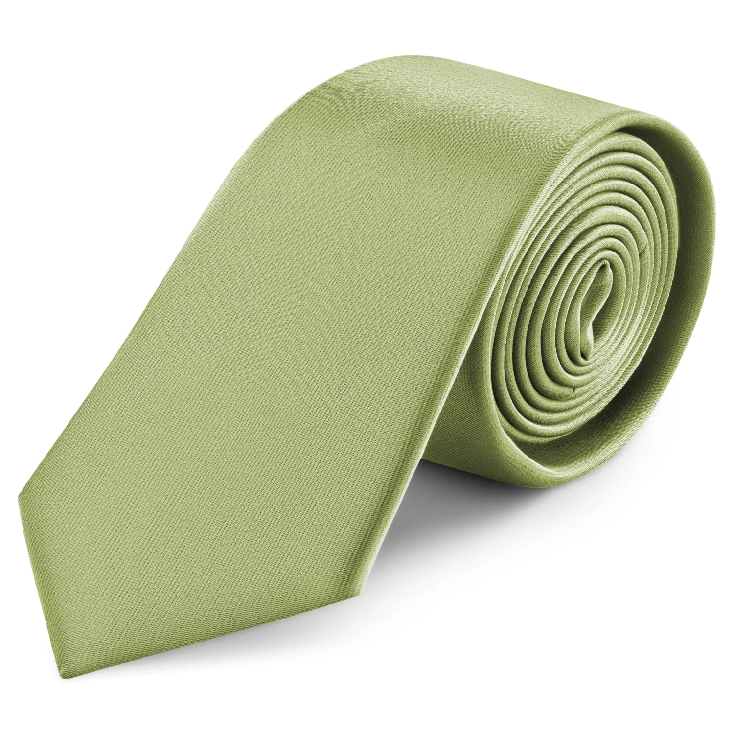 8 Cm Light Green Satin Tie