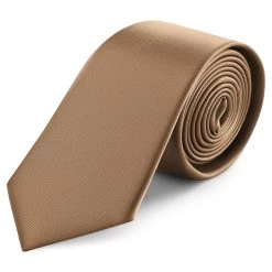 8 Cm Tan Satin Tie