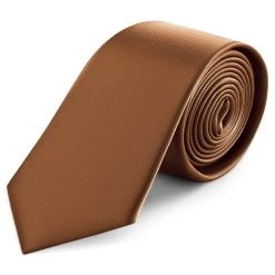 8 Cm Rust Satin Tie