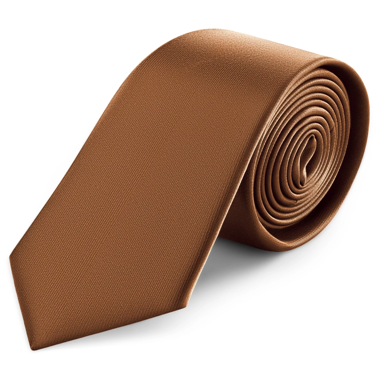 8 Cm Rust Satin Tie