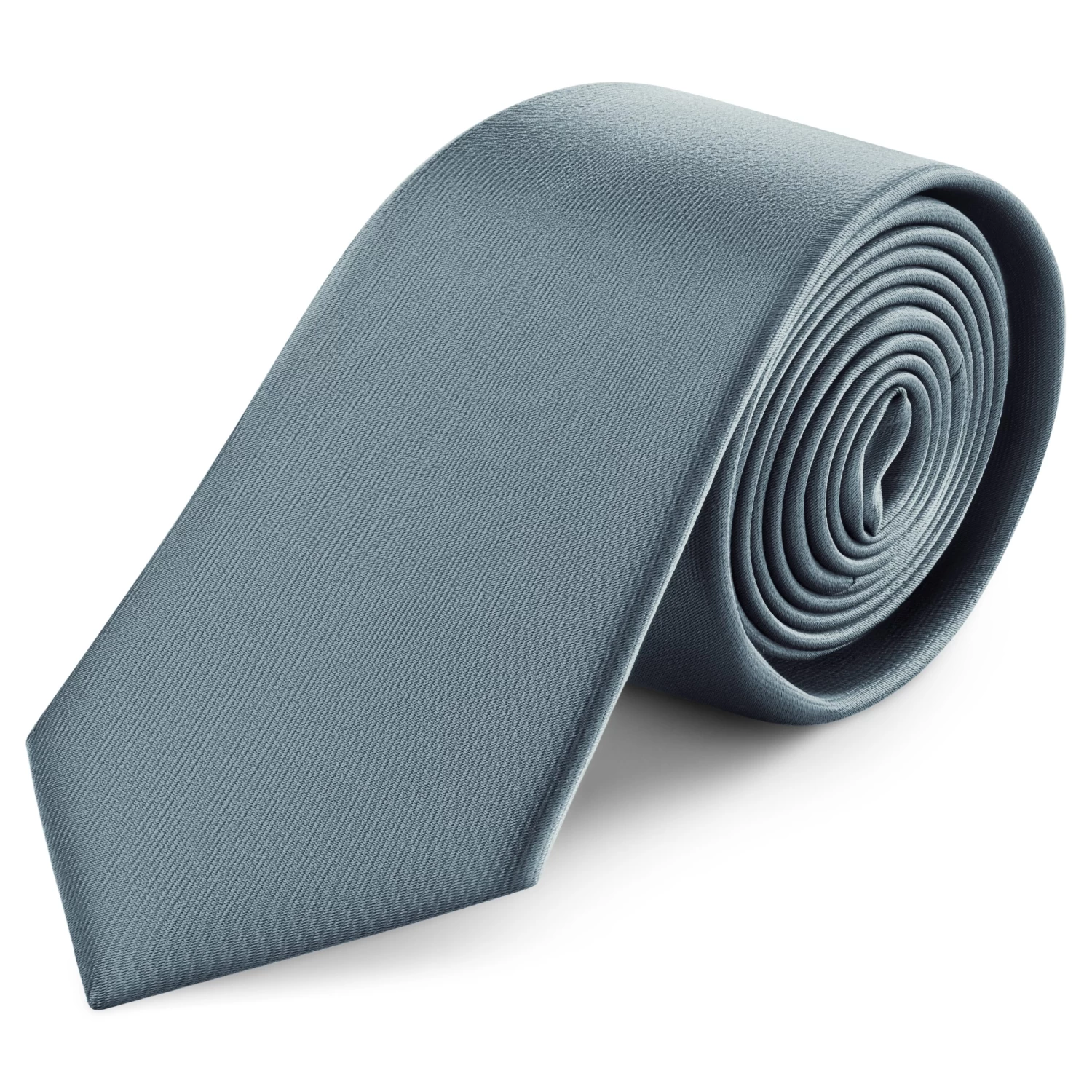 8 Cm Smoke Grey Satin Tie