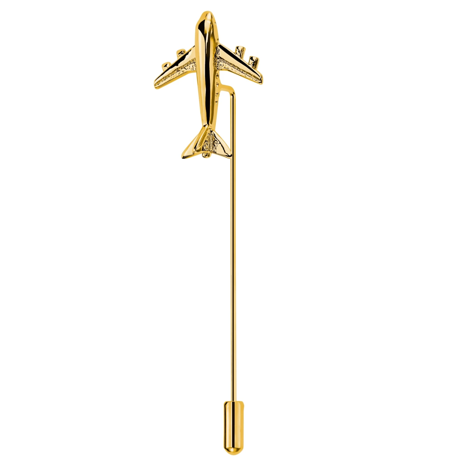 Gold-Tone Aeroplane Lapel Pin