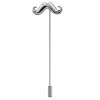 Silver-Tone Moustache Lapel Pin