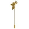 Gold-Tone Reindeer Lapel Pin