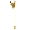 Gold-Tone Bull’s Head Lapel Pin
