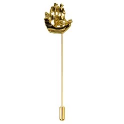 Gold-Tone Galleon Ship Lapel Pin