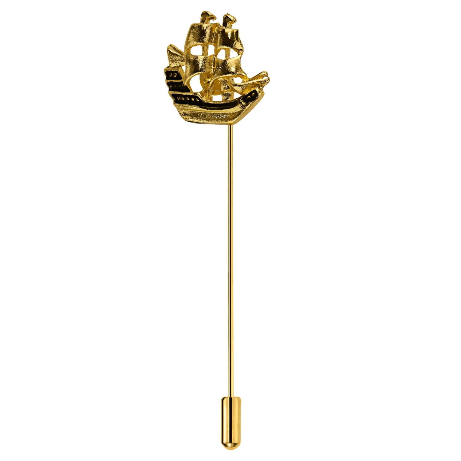 Gold-Tone Galleon Ship Lapel Pin