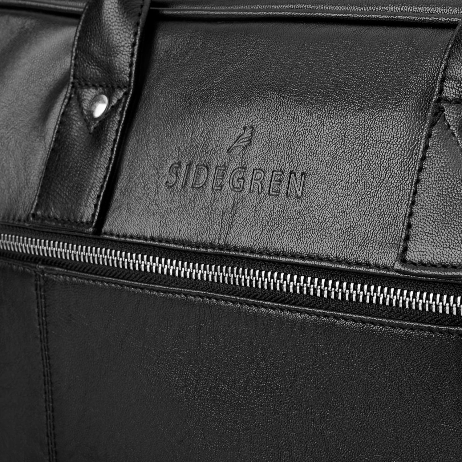 Fidei | Large Black Full Grain Goat Leather Laptop Bag - Image 11