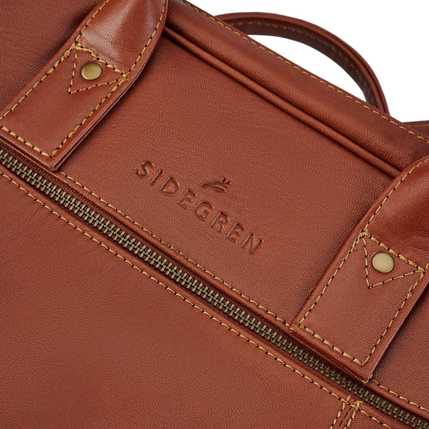 Fidei | Large Mocha Full Grain Goat Leather Laptop Bag - Image 11