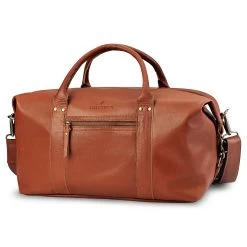 Fidei | Mocha Full Grain Goat Leather Weekend Bag