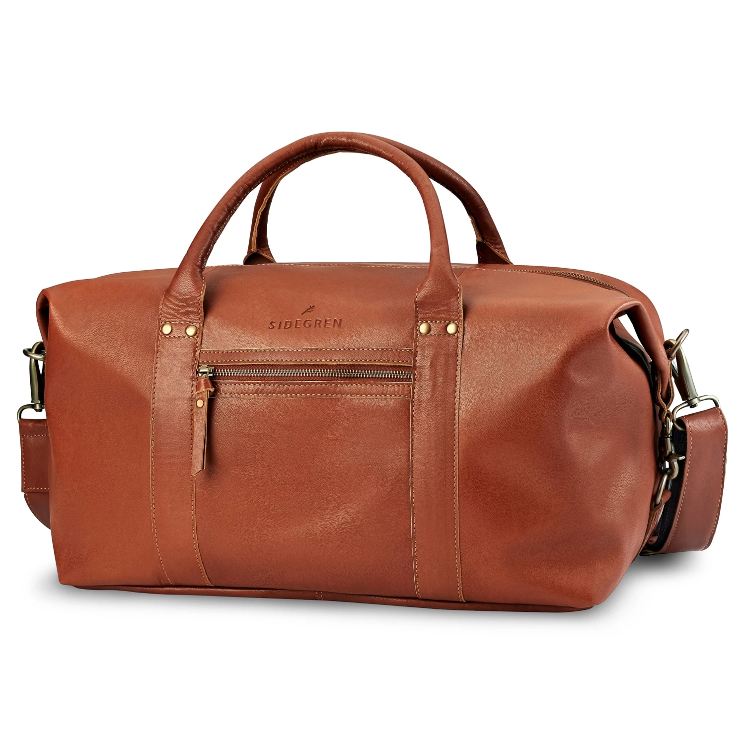 Fidei | Mocha Full Grain Goat Leather Weekend Bag