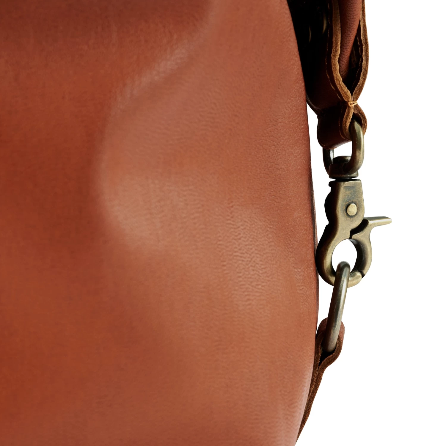 Fidei | Mocha Full Grain Goat Leather Weekend Bag - Image 6