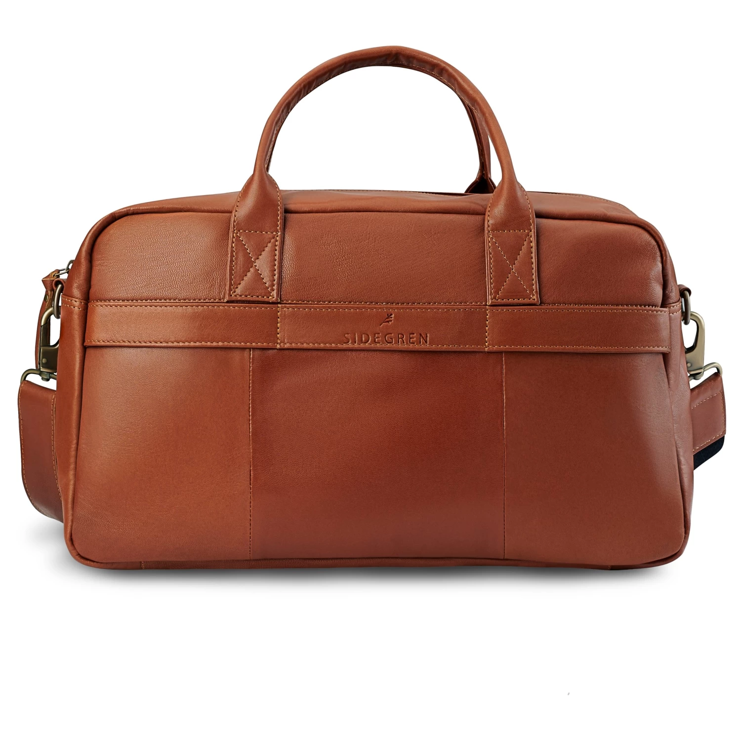 Fidei | Slim Mocha Full Grain Goat Leather Weekend Bag - Image 4