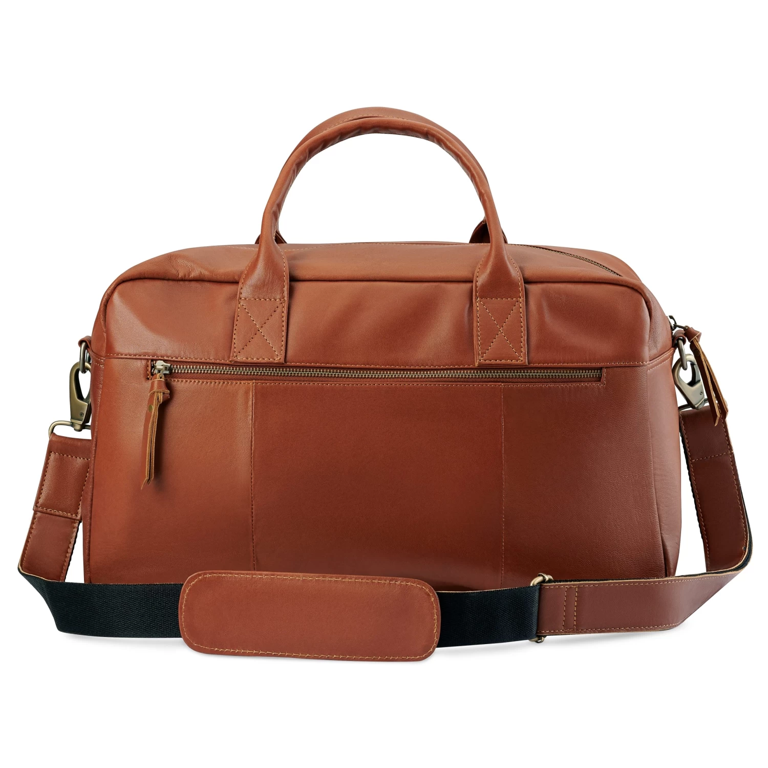 Fidei | Slim Mocha Full Grain Goat Leather Weekend Bag - Image 6