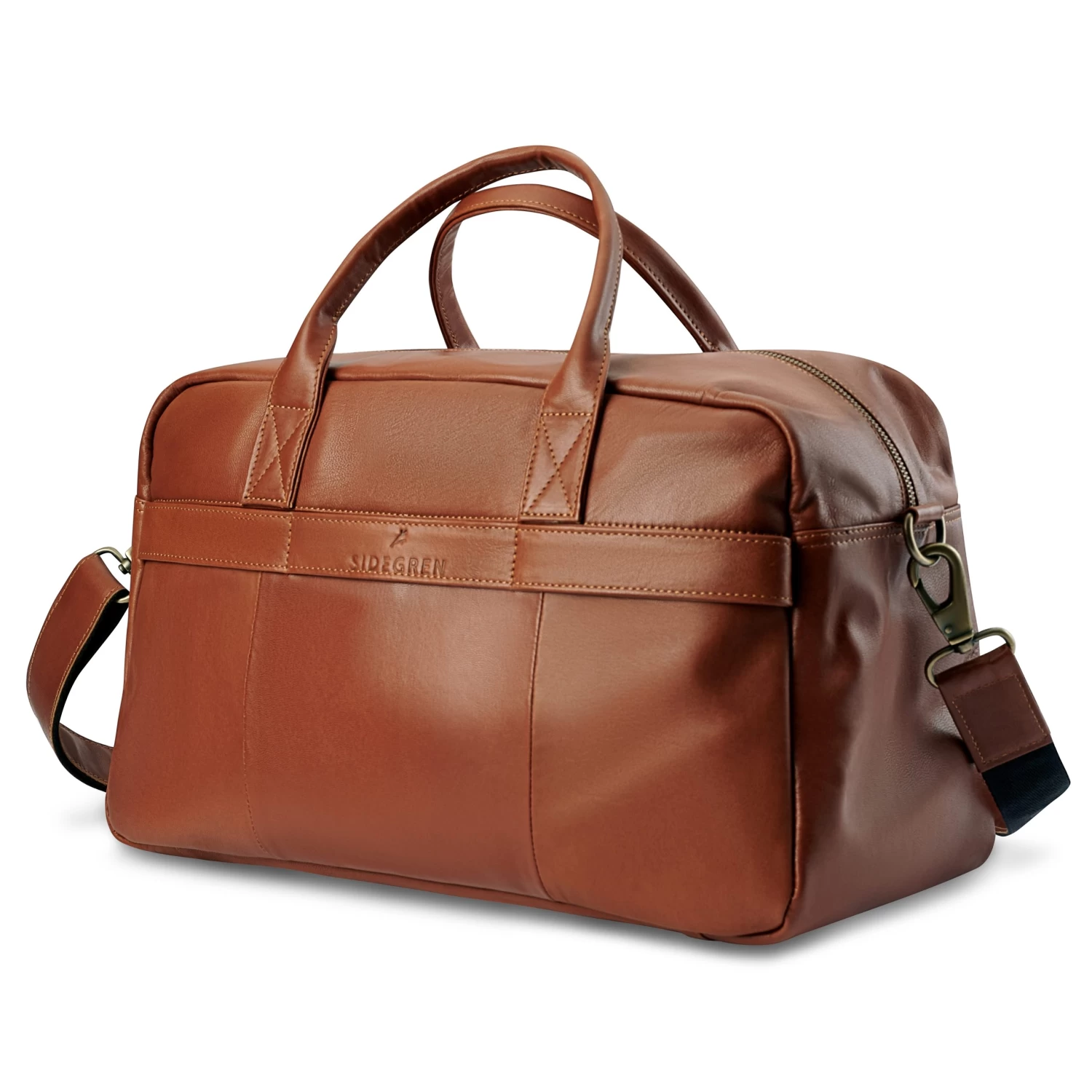 Fidei | Slim Mocha Full Grain Goat Leather Weekend Bag - Image 5