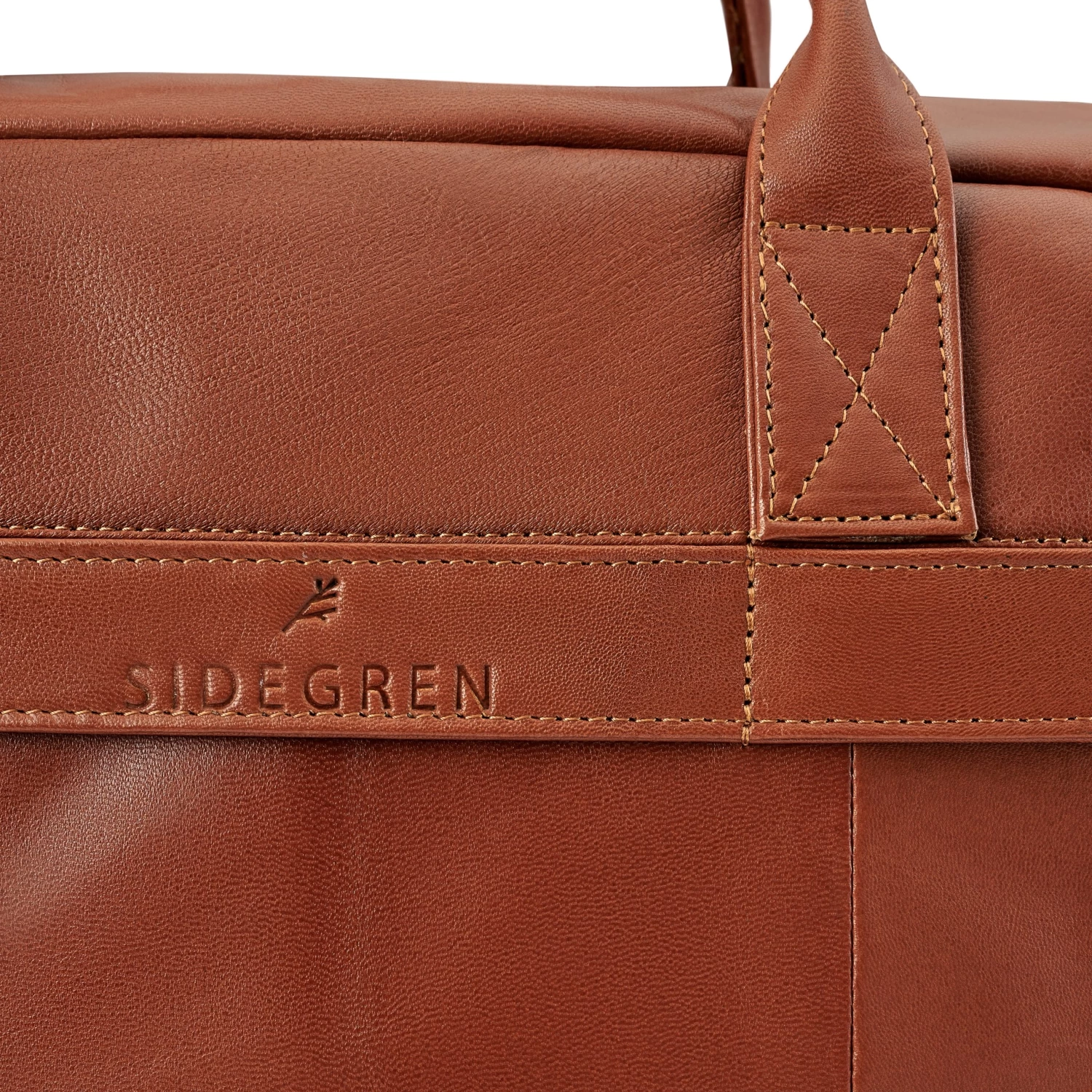 Fidei | Slim Mocha Full Grain Goat Leather Weekend Bag - Image 9