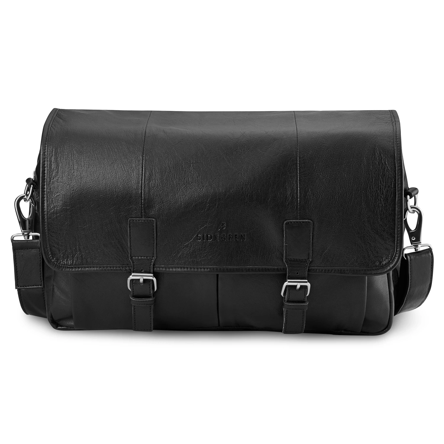 Fidei | Black Full Grain Goat Leather Business Weekend Bag - Image 4