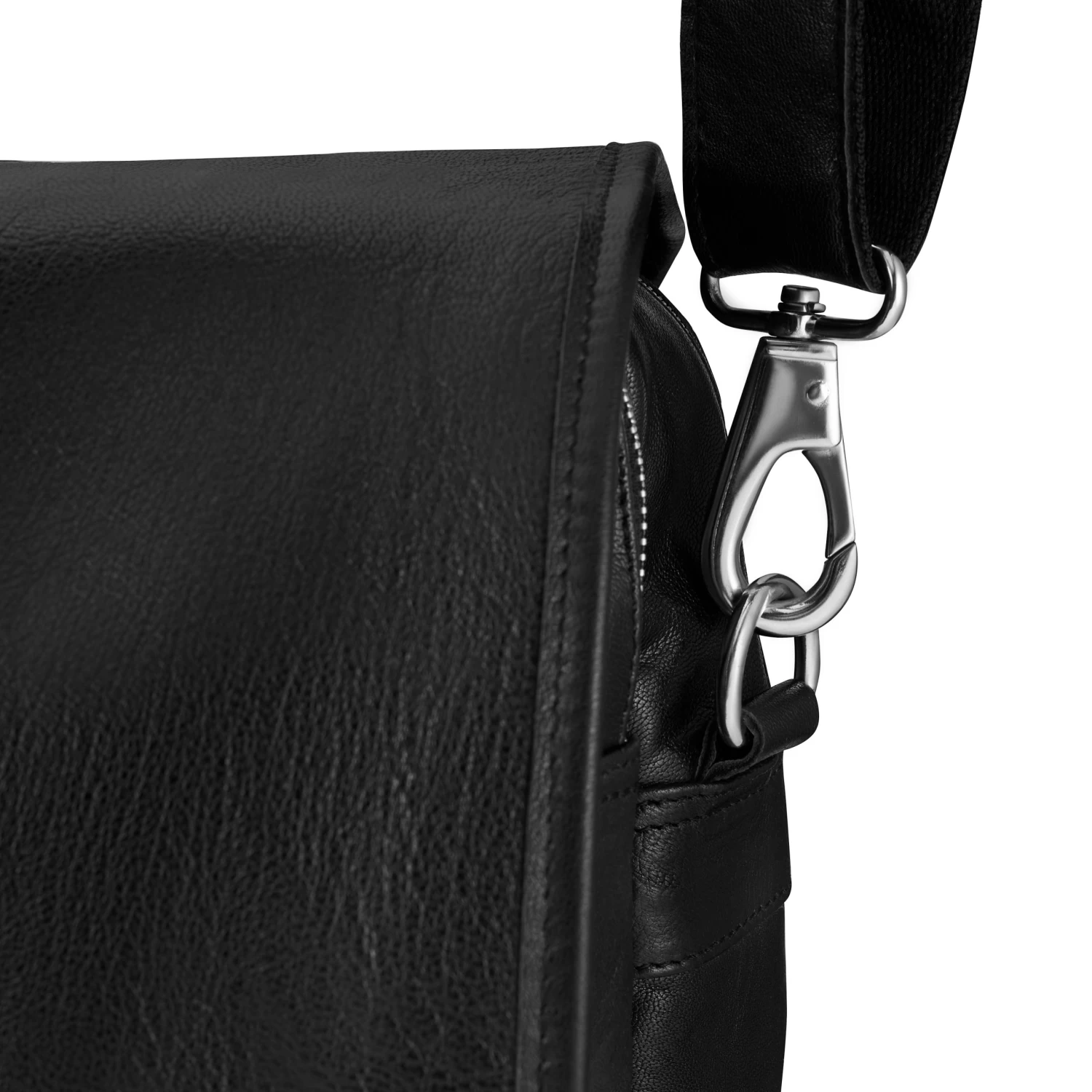 Fidei | Black Full Grain Goat Leather Business Weekend Bag - Image 5