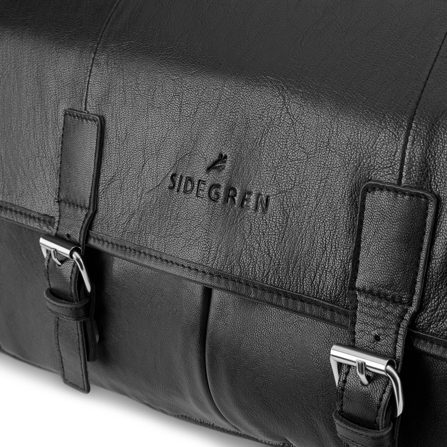 Fidei | Black Full Grain Goat Leather Business Weekend Bag - Image 6