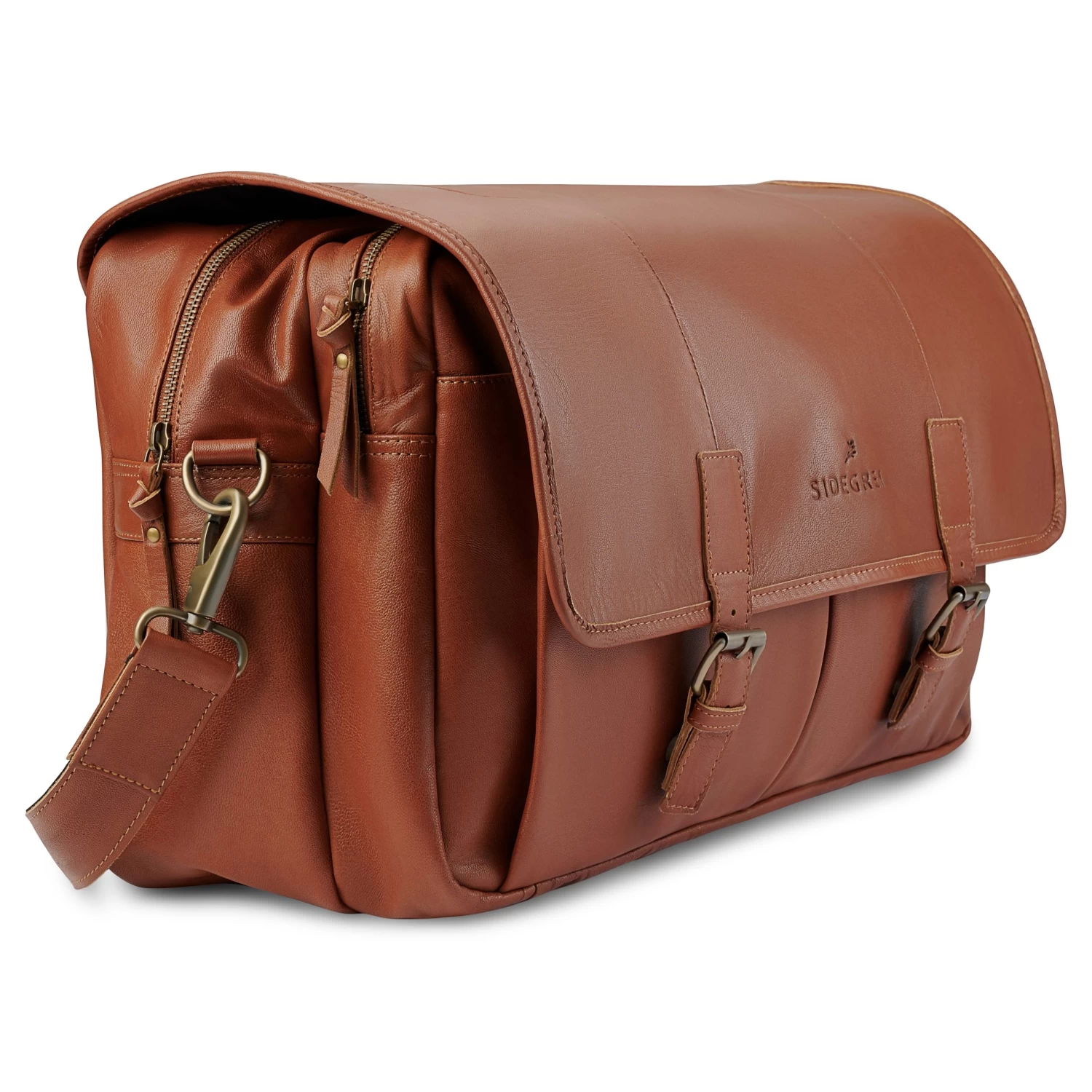 Fidei | Mocha Full Grain Goat Leather Business Weekend Bag - Image 5
