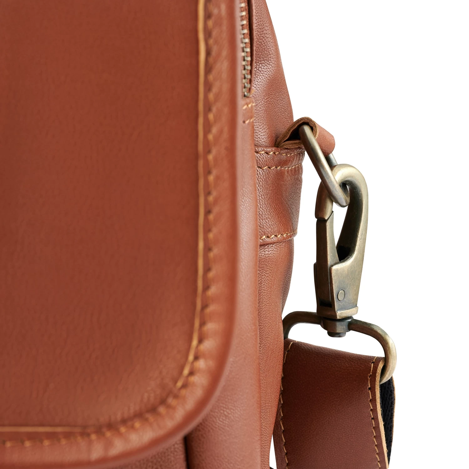 Fidei | Mocha Full Grain Goat Leather Business Weekend Bag - Image 6