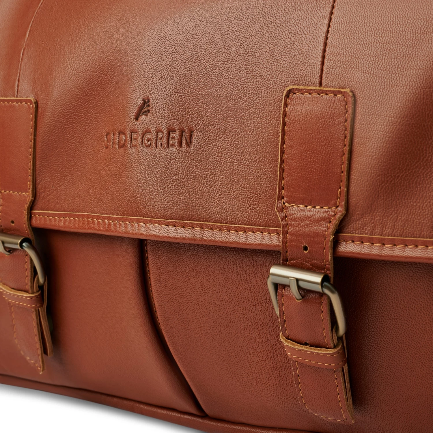 Fidei | Mocha Full Grain Goat Leather Business Weekend Bag - Image 7