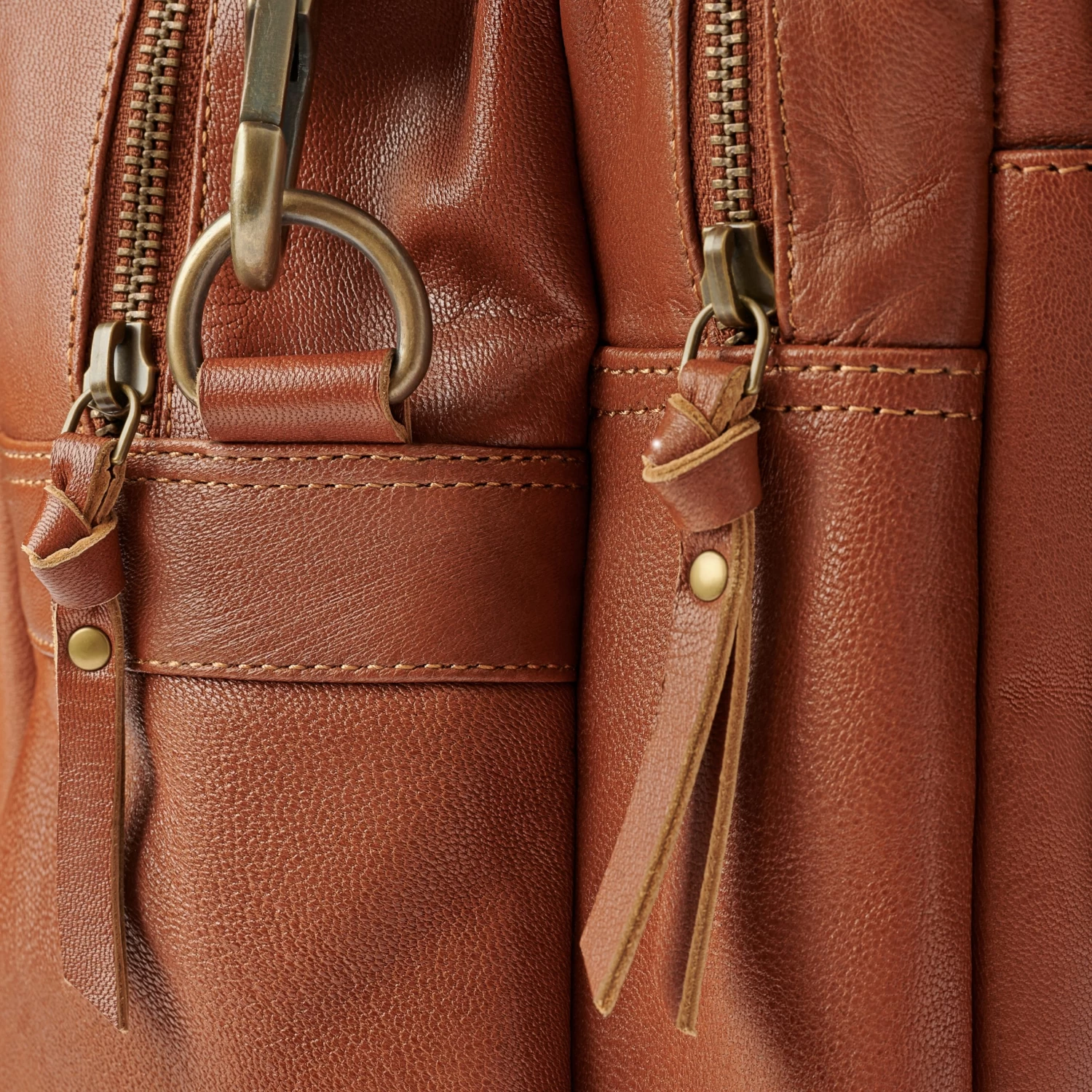 Fidei | Mocha Full Grain Goat Leather Business Weekend Bag - Image 9