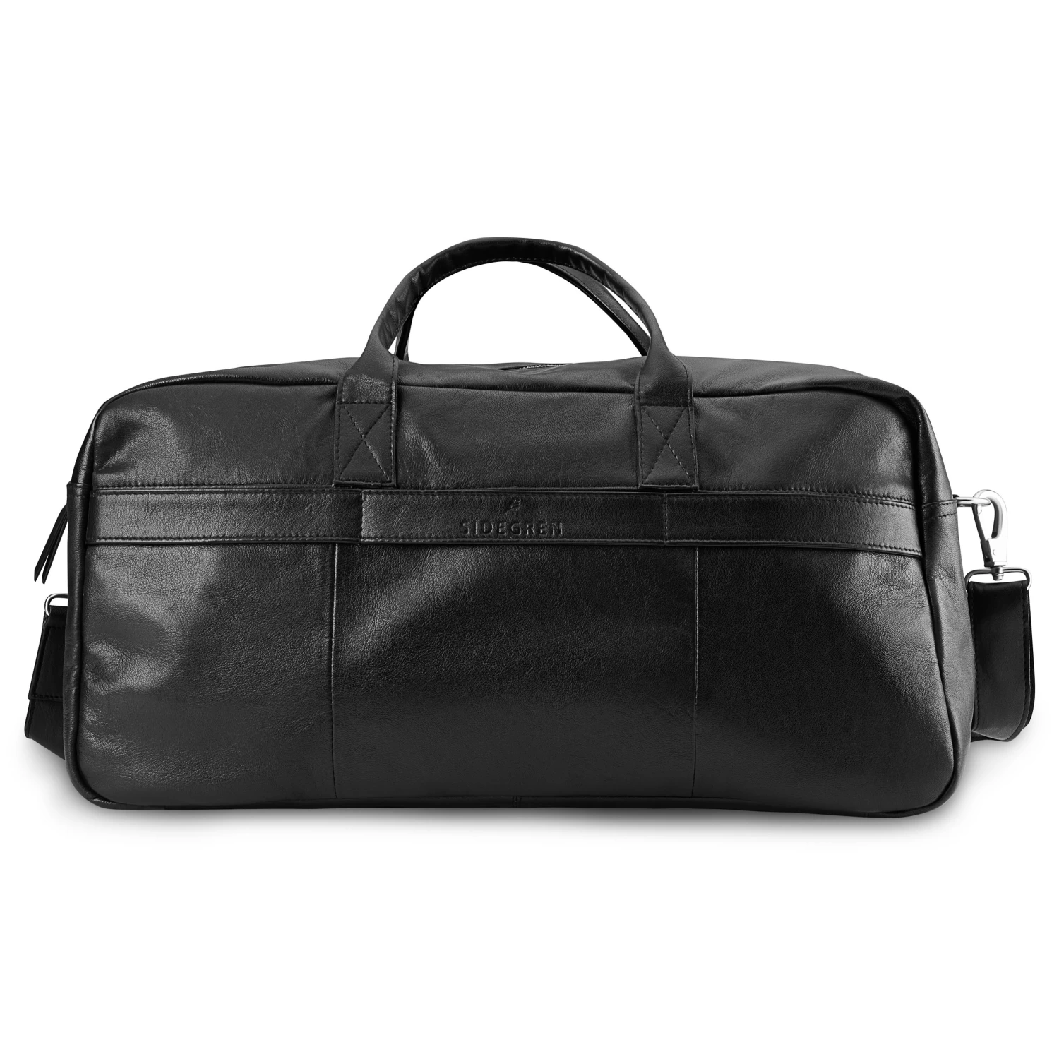 Fidei | Large Black Full Grain Goat Leather Travel Bag - Image 5
