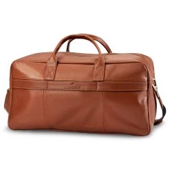 Fidei | Large Mocha Full Grain Goat Leather Travel Bag