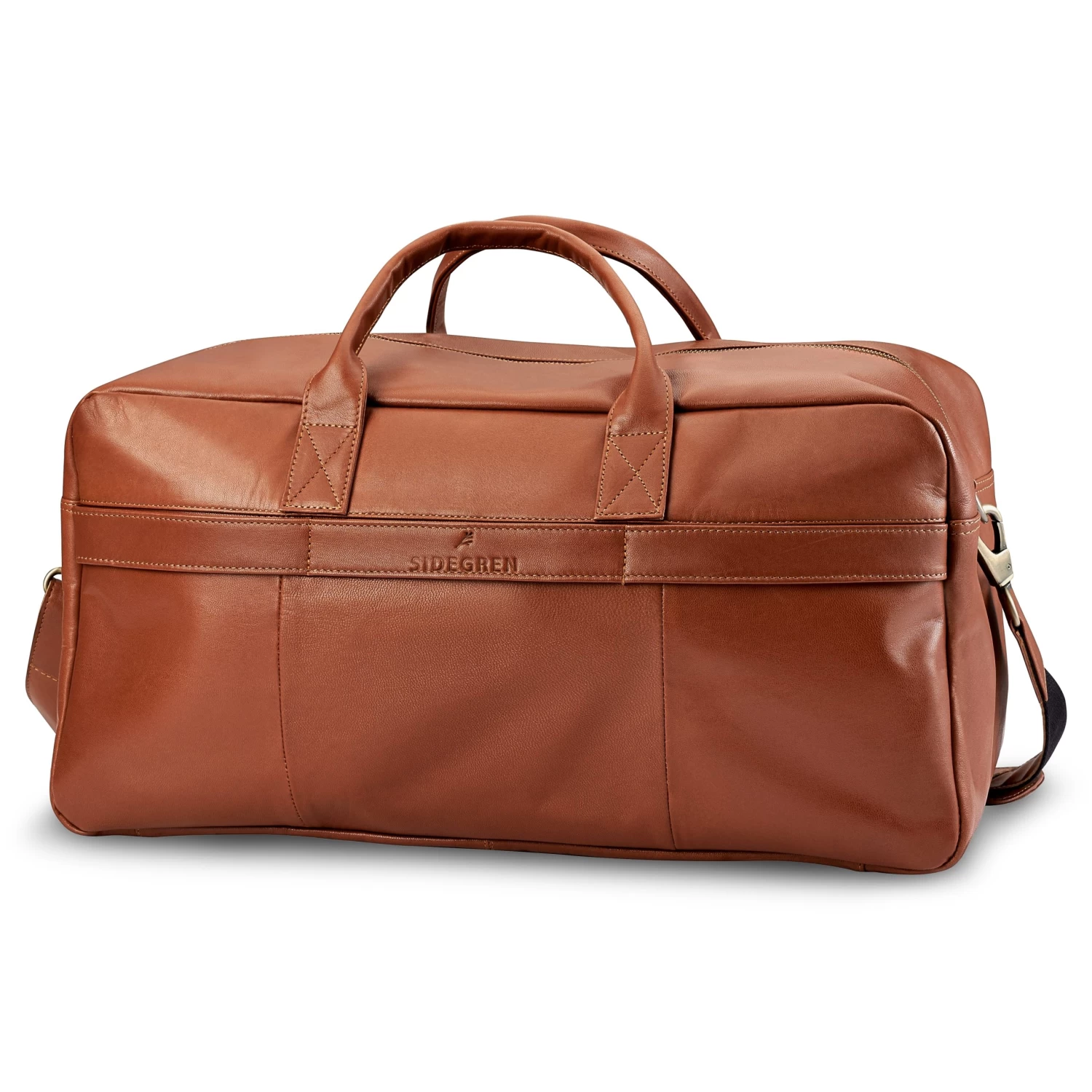 Fidei | Large Mocha Full Grain Goat Leather Travel Bag