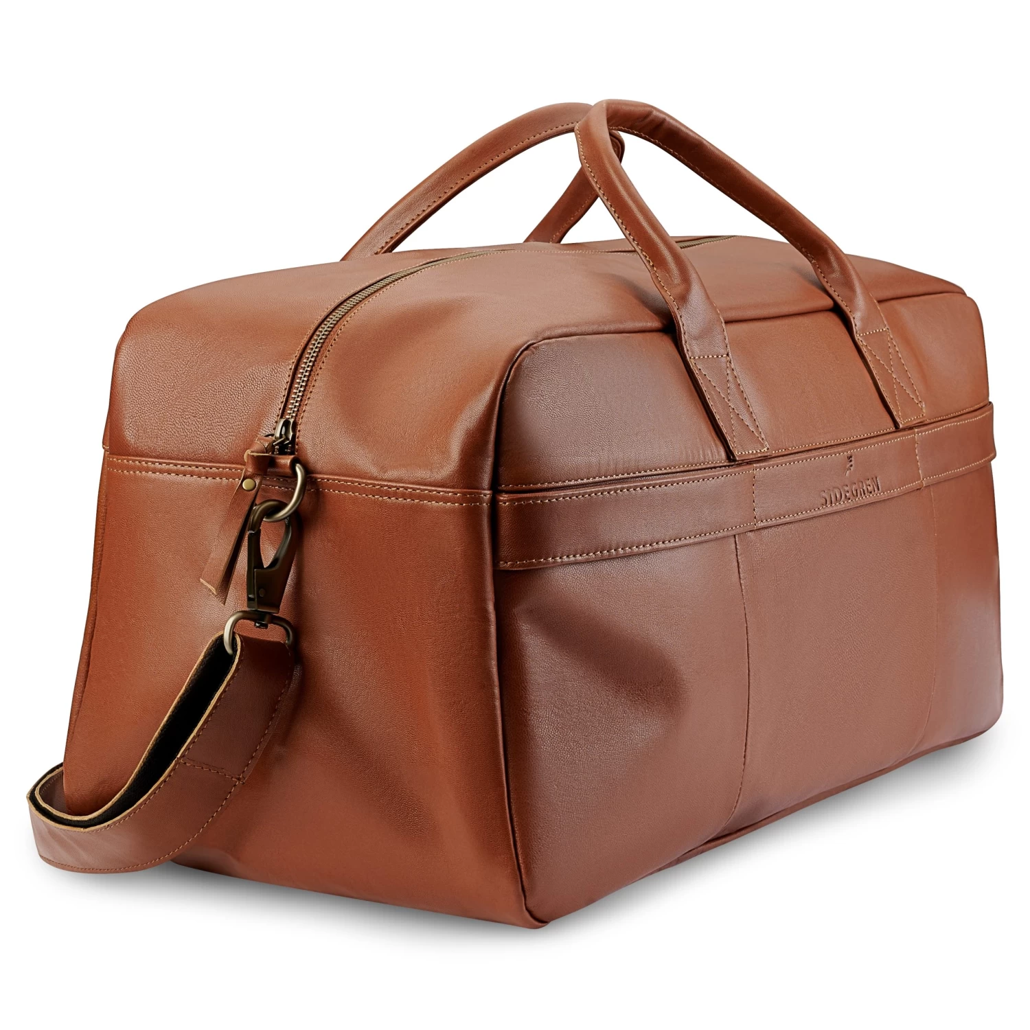 Fidei | Large Mocha Full Grain Goat Leather Travel Bag - Image 2