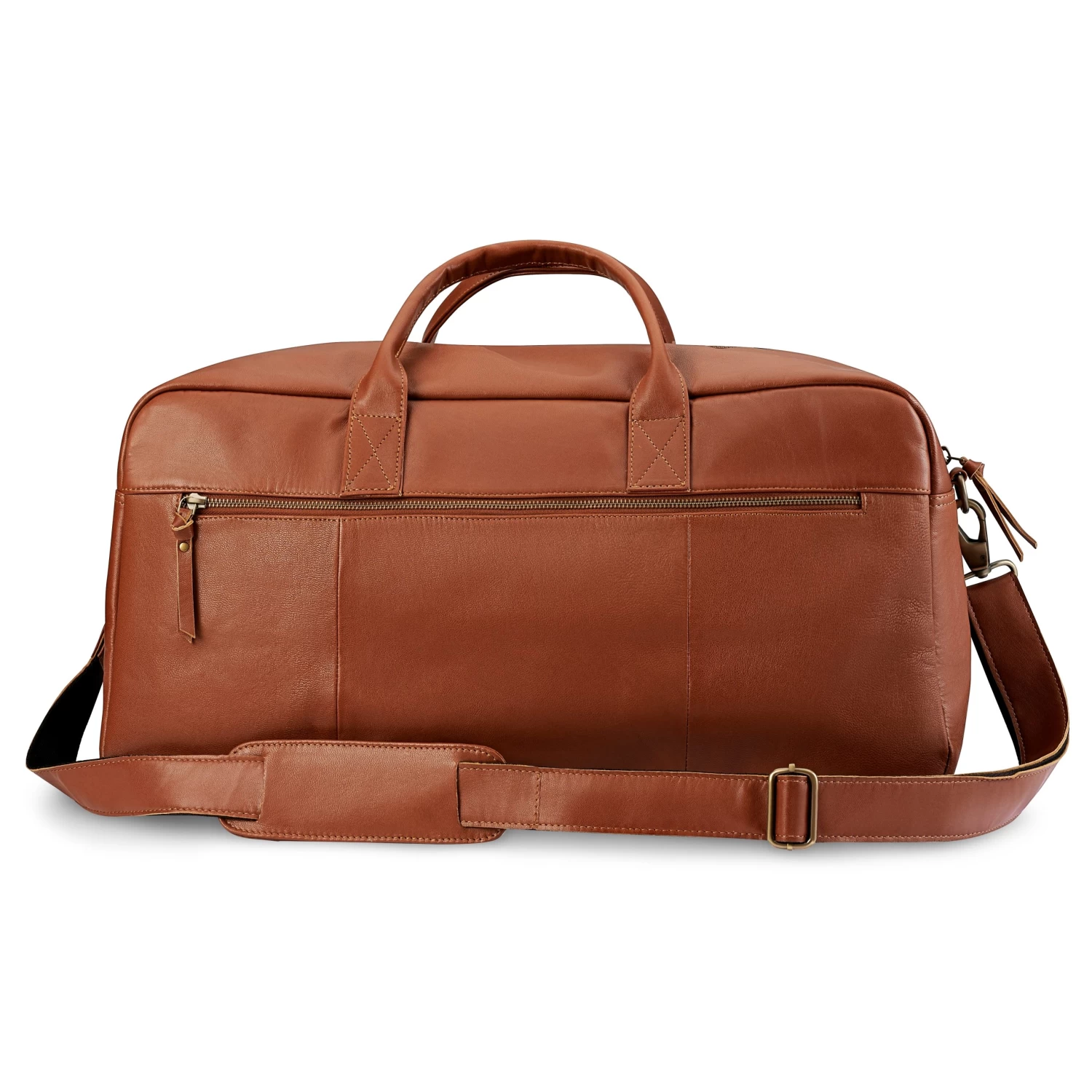 Fidei | Large Mocha Full Grain Goat Leather Travel Bag - Image 4