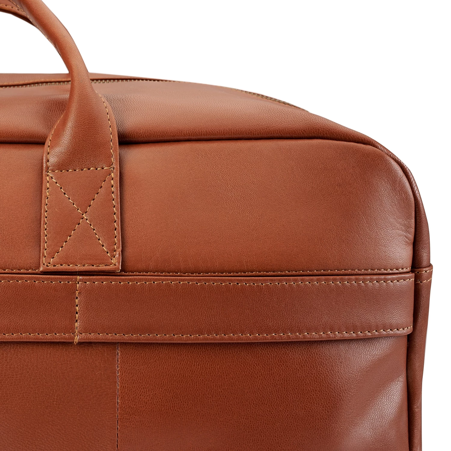 Fidei | Large Mocha Full Grain Goat Leather Travel Bag - Image 5