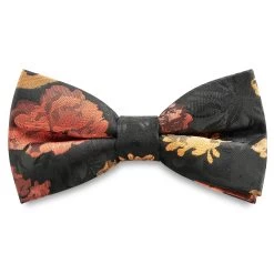 Dianthus | Black, Orange And Yellow Flower Pre-Tied Bow Tie