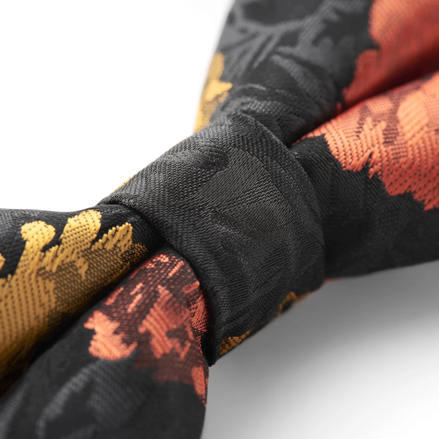 Dianthus | Black, Orange And Yellow Flower Pre-Tied Bow Tie - Image 3