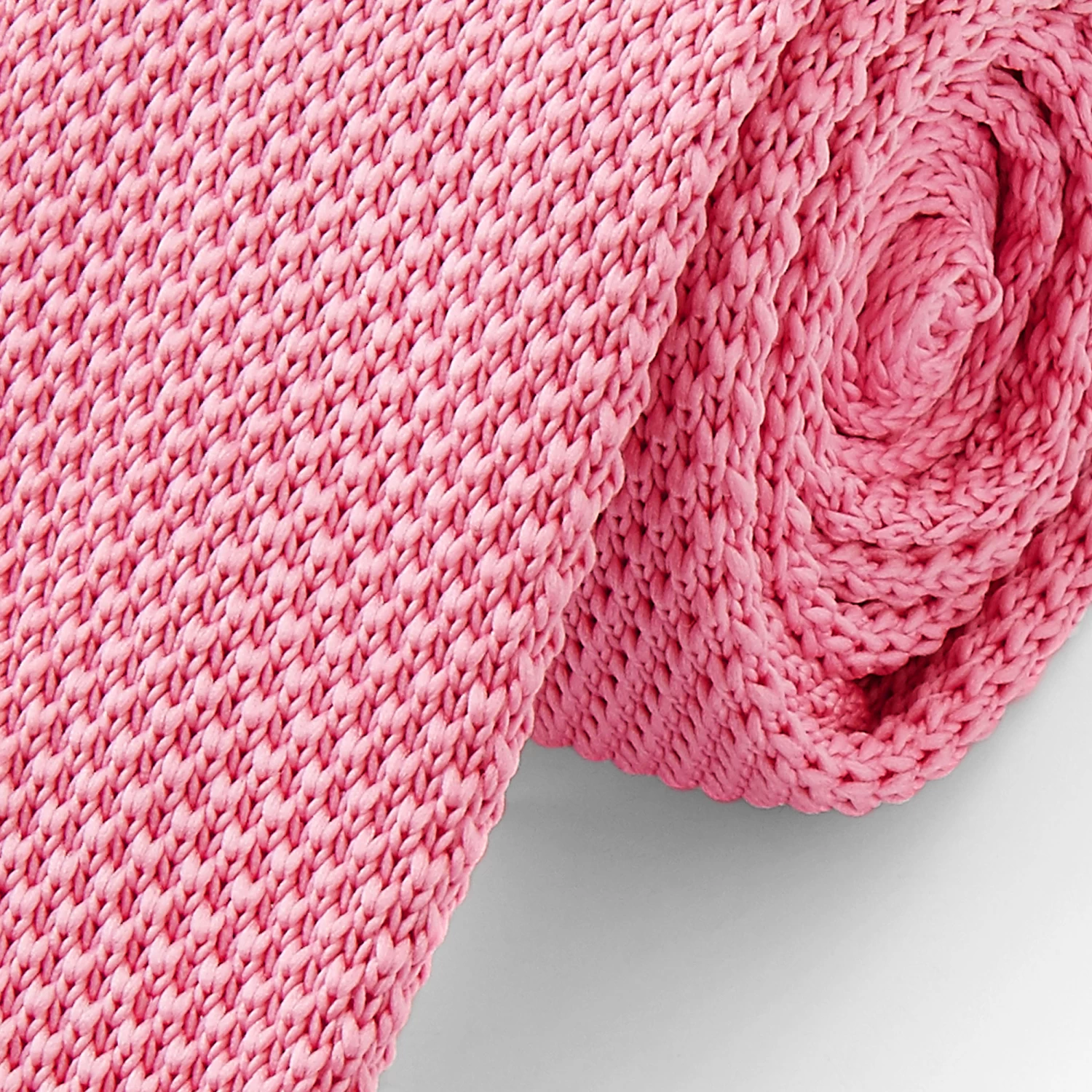 Hot Pink Polyester Knitted Tie - Image 2
