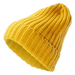 Montagna | Canary Yellow Chunky Knitted Rib Beanie