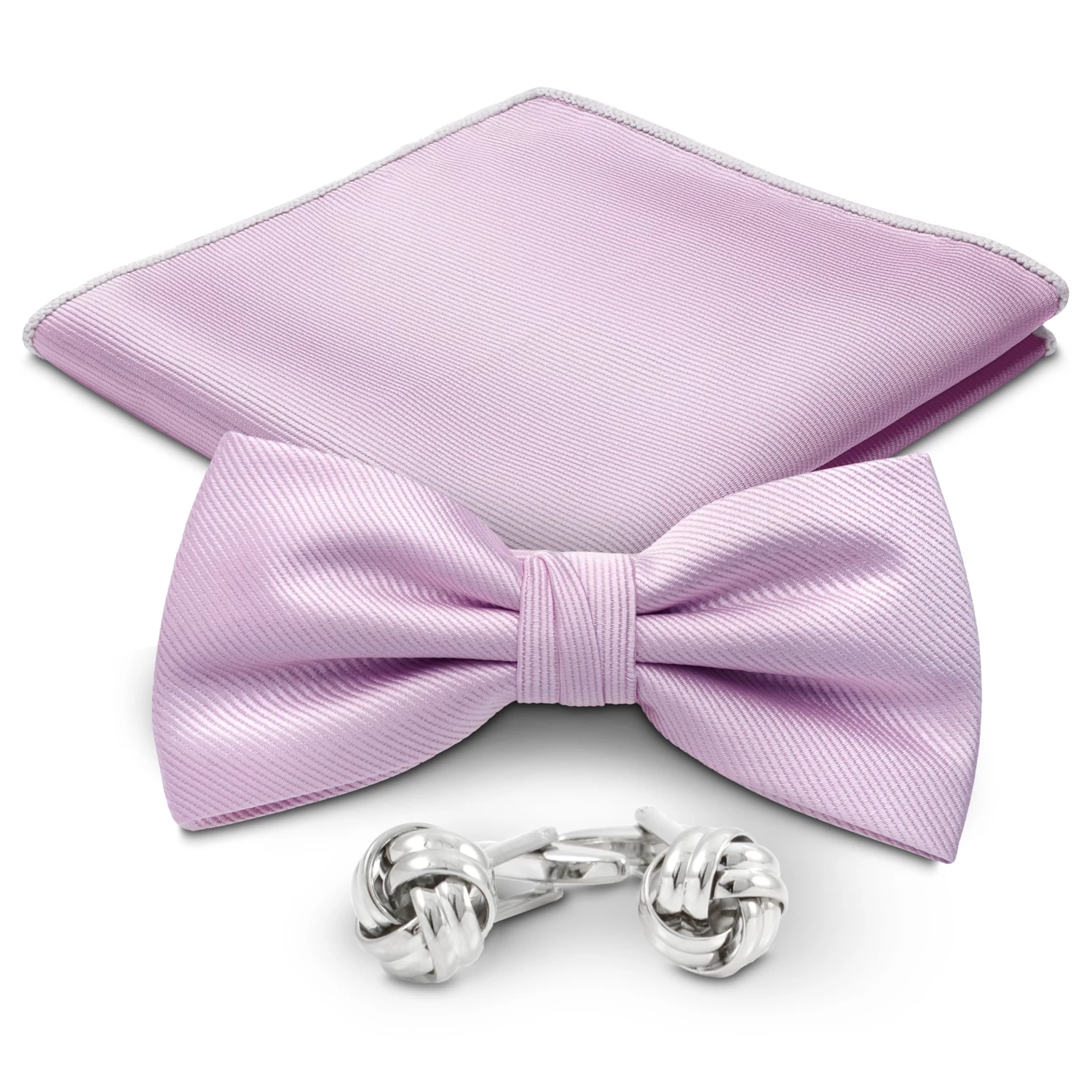 Light Violet And Silver-Tone Suit Accessory Set