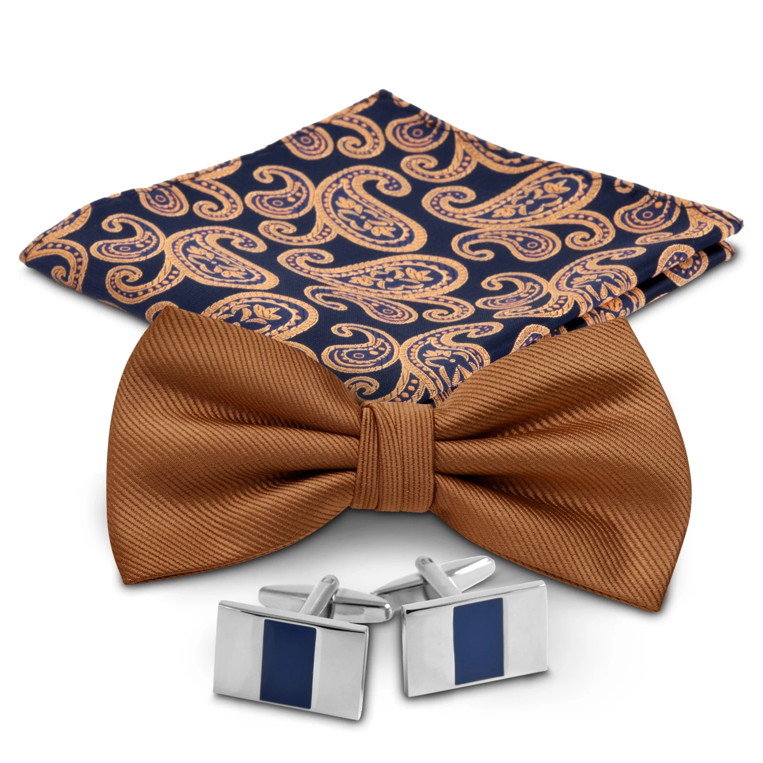 Cognac And Navy Suit Accessory Set