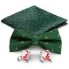 Green Christmas-Themed Suit Accessory Set