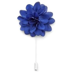 Royal Blue Flower Lapel Pin