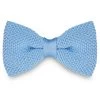Baby Blue Knitted Pre-Tied Bow Tie