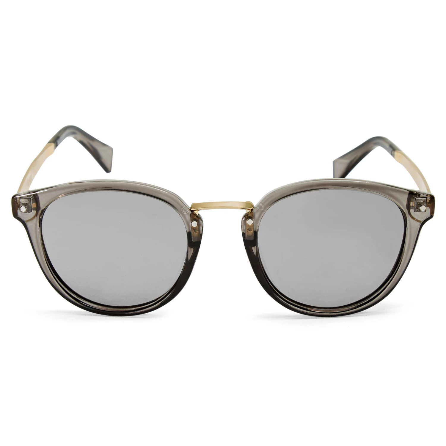 Gold-Tone & Grey Polarised Sunglasses
