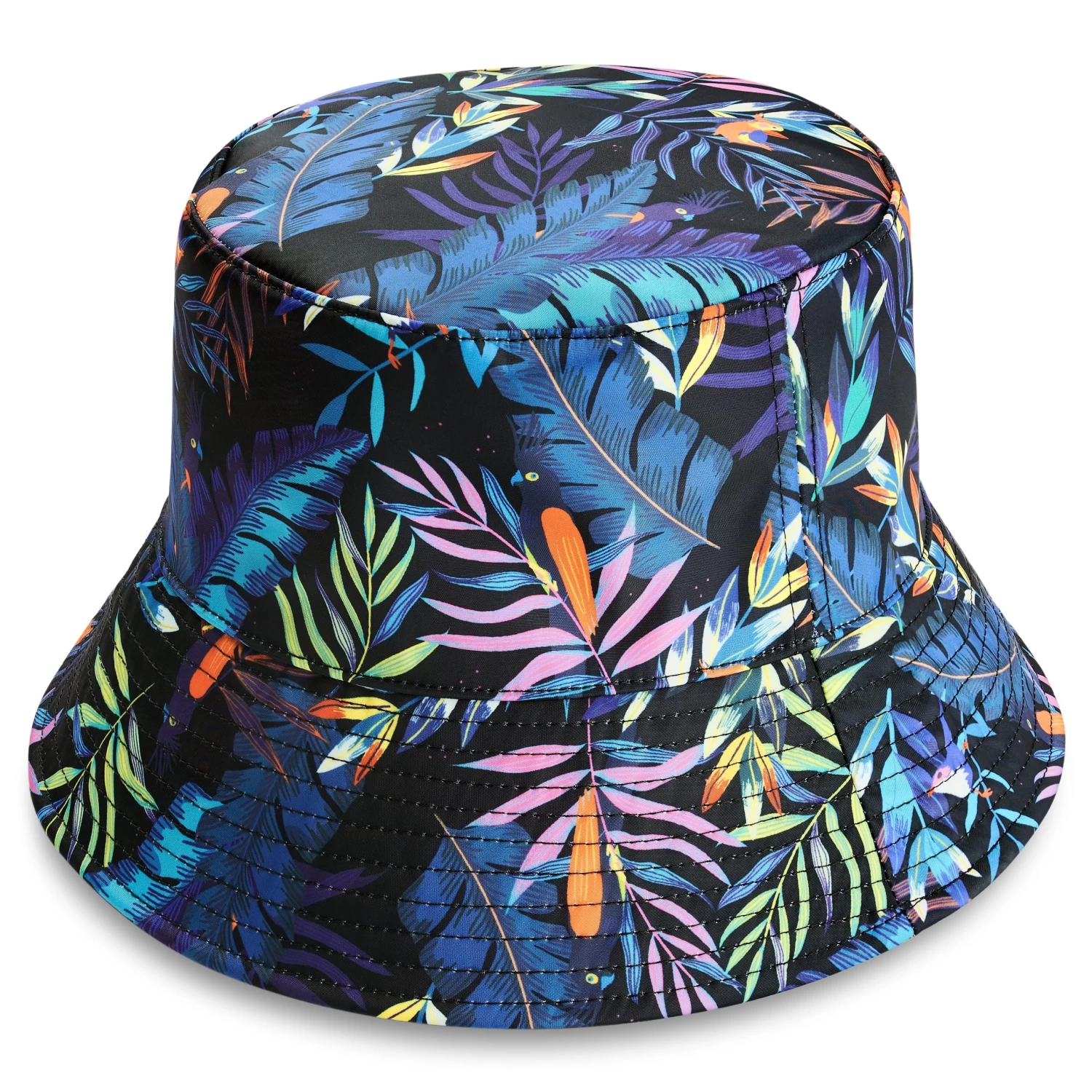 Lacuna | Reversible Black & Floral-Print Bucket Hat - Image 5