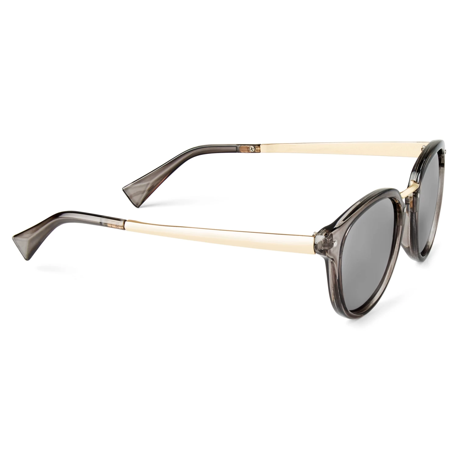 Gold-Tone & Grey Polarised Sunglasses - Image 3