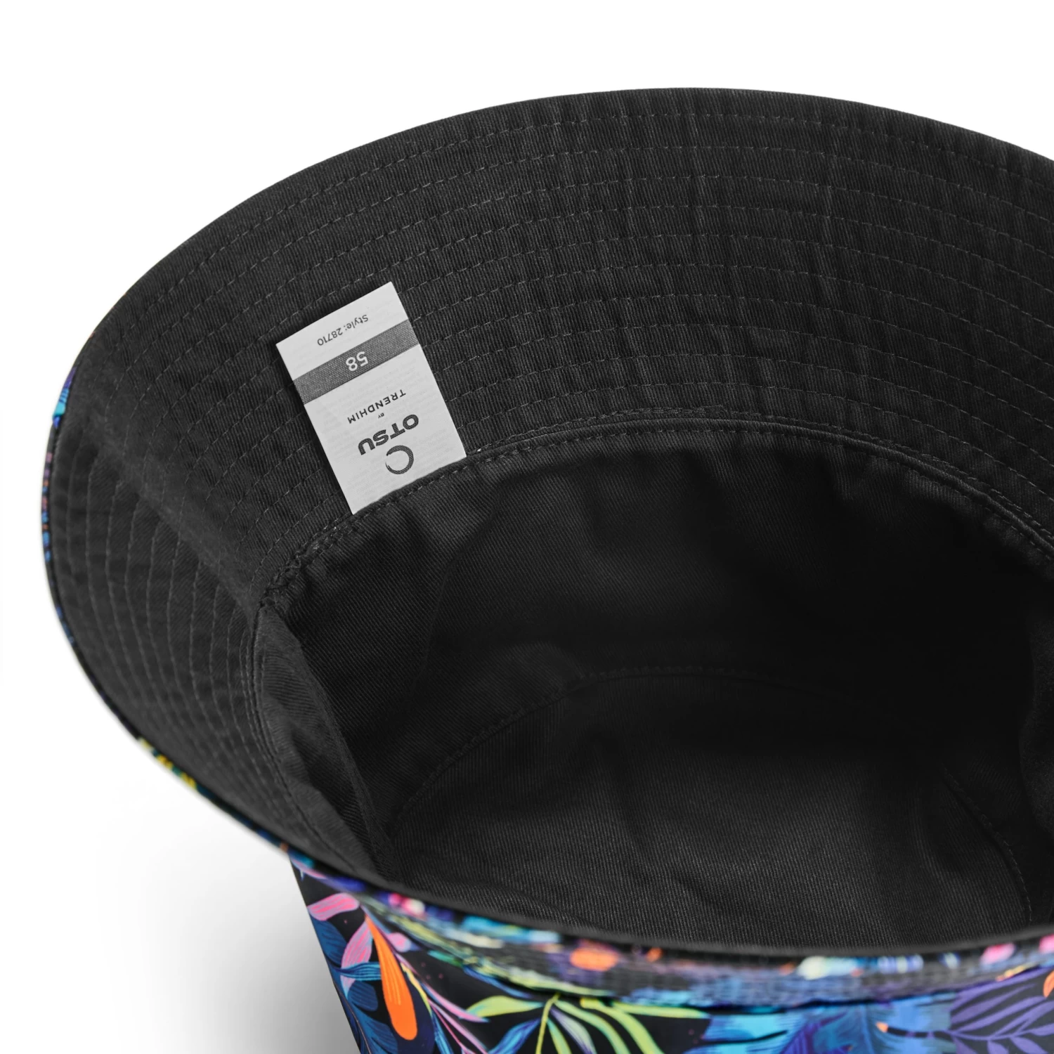 Lacuna | Reversible Black & Floral-Print Bucket Hat - Image 7