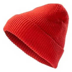 Montagna | Cherry Red Chunky Knitted Rib Beanie